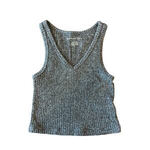 AMERICAN EAGLE Gray V Neck Casual tank Top Shirt XS Minimalist